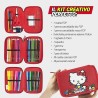 Astuccio 3 zip Hello Kitty Rosso
