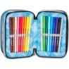 Astuccio Scuola Seven 3 Zip SHADOWS OF COLOR - Nero