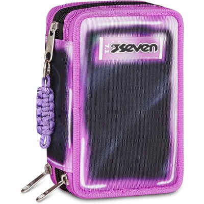 Astuccio Scuola 3 zip SHADOWS OF COLOR - Fucsia