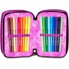Astuccio Scuola Seven 3 zip SHADOWS OF COLOR - Fucsia