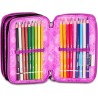 Astuccio Scuola Seven 3 zip SHADOWS OF COLOR - Fucsia