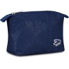 Seven Trousse Tech Shiny Blu con Chiusura Zip