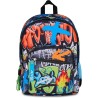 Zaino Doppio Scomparto SJ GANG STYLE JAM GANG Ever High Flames, Nero