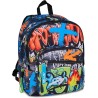 Zaino Doppio Scomparto SJ GANG STYLE JAM GANG Ever High Flames, Nero