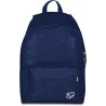 Seven Zaino Mono Scomparto Americano Shiny, Blu, Effetto Brillantini