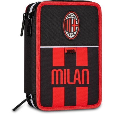 Seven Astuccio Scuola 3 Zip Milan