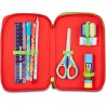 Astuccio Scuola Seven 3 Zip Brainrot Brr Brr Patapim Rosso