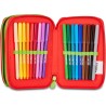 Astuccio Scuola Seven 3 Zip Brainrot Brr Brr Patapim Rosso