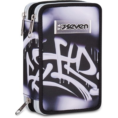 Astuccio Scuola Seven 3 Zip PLUMPY LINE BOY