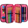 Mitama Astuccio Scuola 3 Scomparti con 47 Pezzi LOVEBEAT