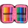 Mitama Astuccio Scuola 3 Scomparti con 47 Pezzi LOVEBEAT