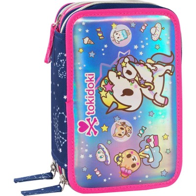 Astuccio 3 Zip Tokidoki: Completo e Colorato per la Scuola