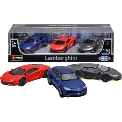 Bburago 3 Auto Lamborghini 1:43 - Confezione Regalo