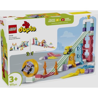LEGO DUPLO 10478 Rampe Creative 3 in 1 con Veicoli