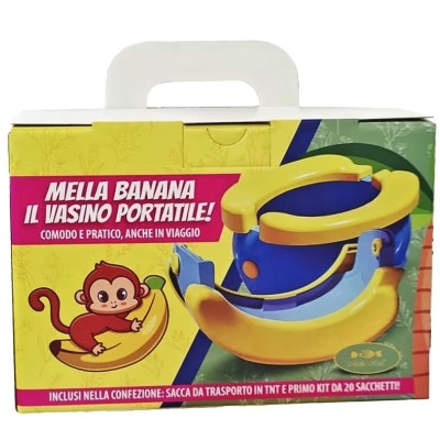 Vasino Mella Banana Portatile Rosa Celeste per Bambini