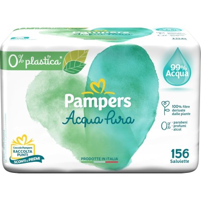 Salviette Pampers Protezione Pura Naturello Trio da 156 Pezzi