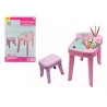 Scrivania Barbie Desk per Bambina con Sgabello e Accessori Creativi