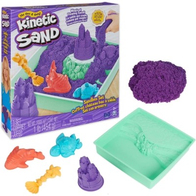 Kinetic Sand Playset Castelli di Sabbia con Vaschetta e 3 Formine
