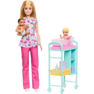 Barbie Carriere Pediatra - Playset con Bambola e 2 Neonati | Mattel