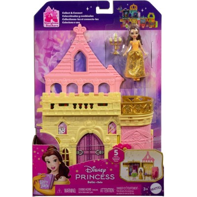 Mattel Disney Princess - Castello di Belle Componibile e Playset Trasportabile