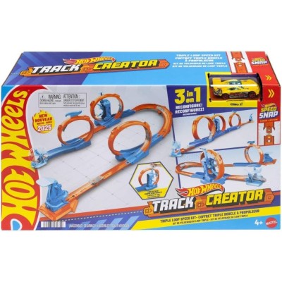 Hot Wheels Pista Triplo Loop Speed Kit JDW39 - Costruzioni Epiche