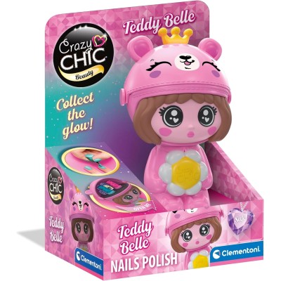 Clementoni Crazy Chic Teddy Belle - Mini Doll con Set Manicure