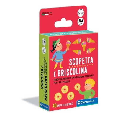 Clementoni Scopetta e Briscolina - Giochi di Carte per Bambini