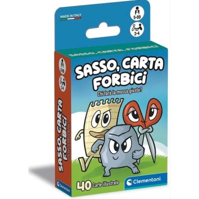 Clementoni Sasso Carta Forbici - Mazzo 40 Carte Illustrate