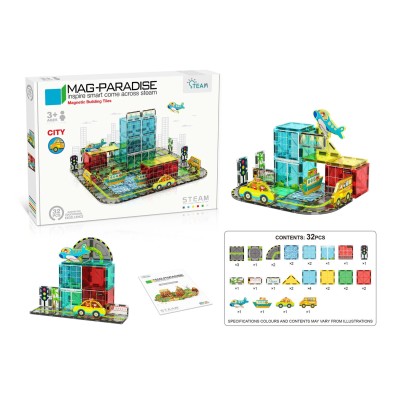 Set Costruzioni Magnetiche Città - 32 Pezzi
