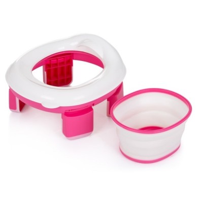 Vasino Pieghevole da Viaggio Chipolino Viaggio Rosa | Portatile 2-in-1