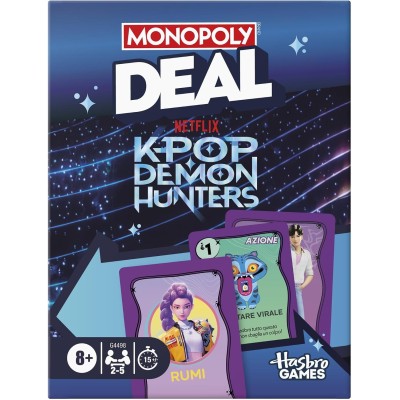 Monopoly Deal K-Pop Demon Hunters - Gioco di Carte Ufficiale Hasbro