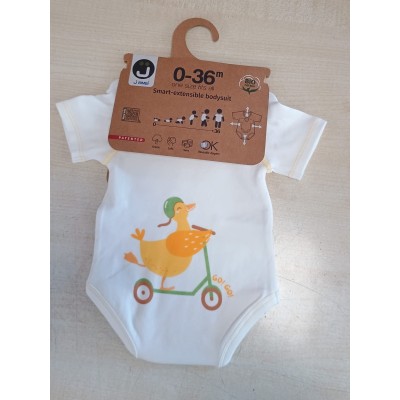 JBIMBI Body Estensibile 0-36 Mesi - Cotone Biologico - Fantasia Anatra