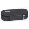 Astuccio Scuola Ovale Organizzato Comix Glitter Nero