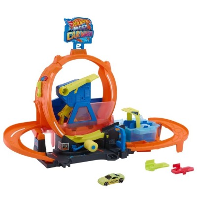 Hot Wheels City Mega Loop Car Wash - Playset con Auto Color Shifters