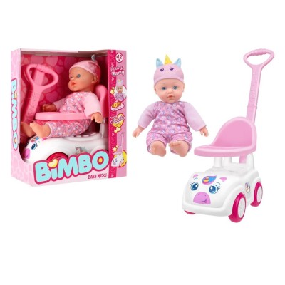 Bambolotto 41 cm con Unicorno Cavalcabile | Giocattolo per Bambini