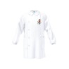 Grembiule Bianco Bambino Asilo con Ricamo Calcio Tg 5 Anni