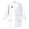 Grembiule Bianco Bambino Asilo con Ricamo Cagnolino Tg 2 Anni