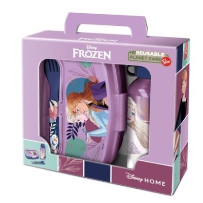 Frozen Gift Box - Set Borraccia 400ml e Portamerenda con Posate