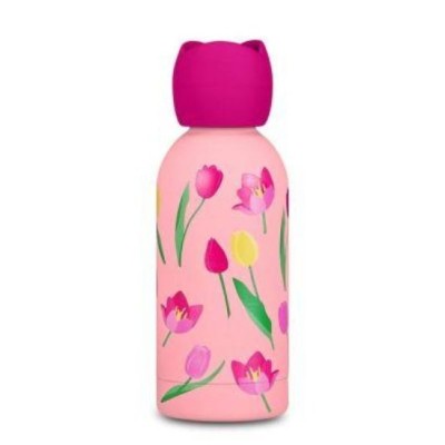 Bottiglia Termica Fiori 350ml con Tappo Sagomato