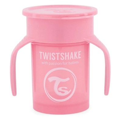 Twistshake Bicchiere 360 Antigoccia Rosa 230ml - 6m+