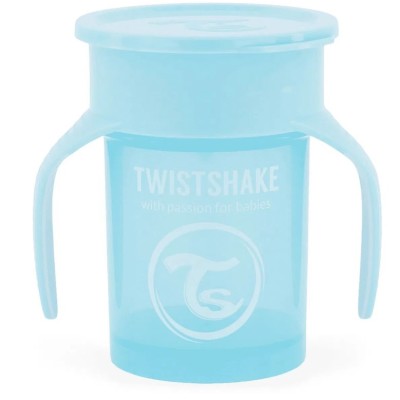 Twistshake Bicchiere 360 Antigoccia Celeste 230ml - 6m+