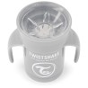 Twistshake Bicchiere 360 Antigoccia Grigio 230ml