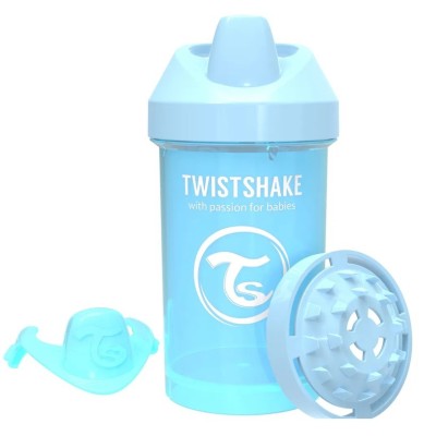 Twistshake Crawler Cup 300ml celeste - Tazza Anti-Goccia 8m+