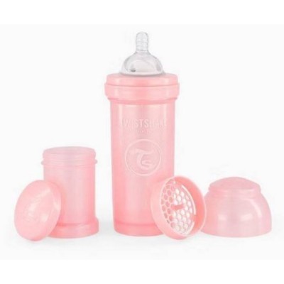 Twistshake Biberon Anti-Colica 260 ml - Tettarella M (2+ Mesi) - Rosa