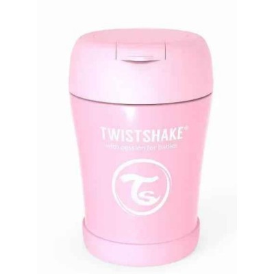 Twistshake Portapappa Termico 350ml - Rosa | Mantiene 10h
