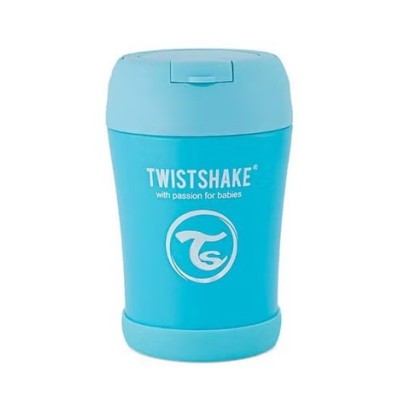 Twistshake Portapappa Termico 350ml - Azzurro | Mantiene 10h