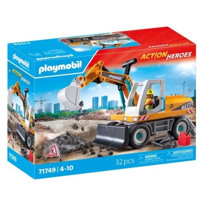 PLAYMOBIL Action Heroes Grande Escavatore 71749 | Giocattolo Cantiere