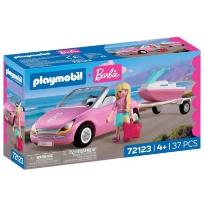 PLAYMOBIL x Barbie™ Cabriolet 72123 | Auto, Rimorchio e Moto d'Acqua