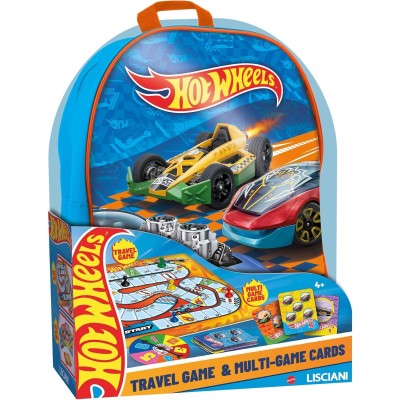 Lisciani Hot Wheels Zainetto con Giochi da Viaggio 2 in 1 per Bambini