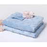 Copertina per Neonato 80x110 Blu Scuro con Stelle in Rilievo
